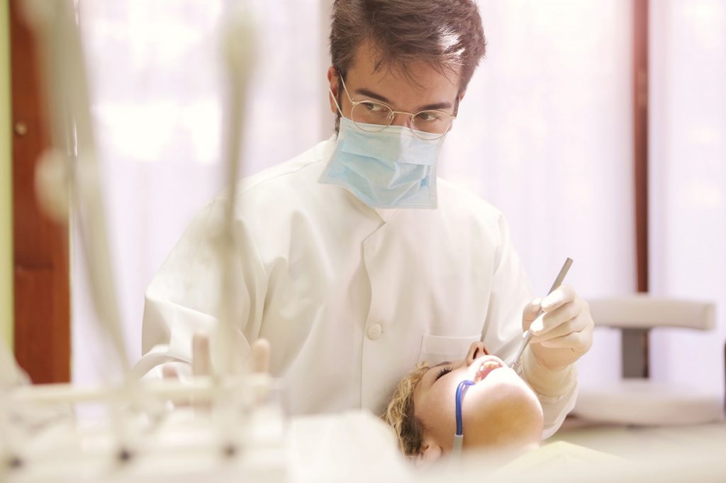 dentist working on a patient