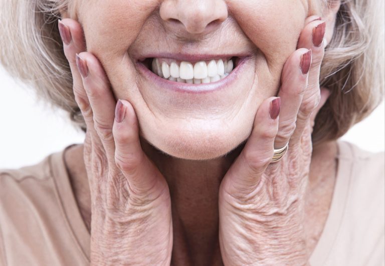 aged woman smiling