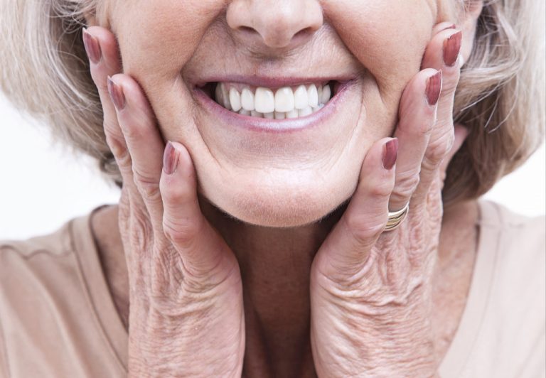 elderly woman smiling